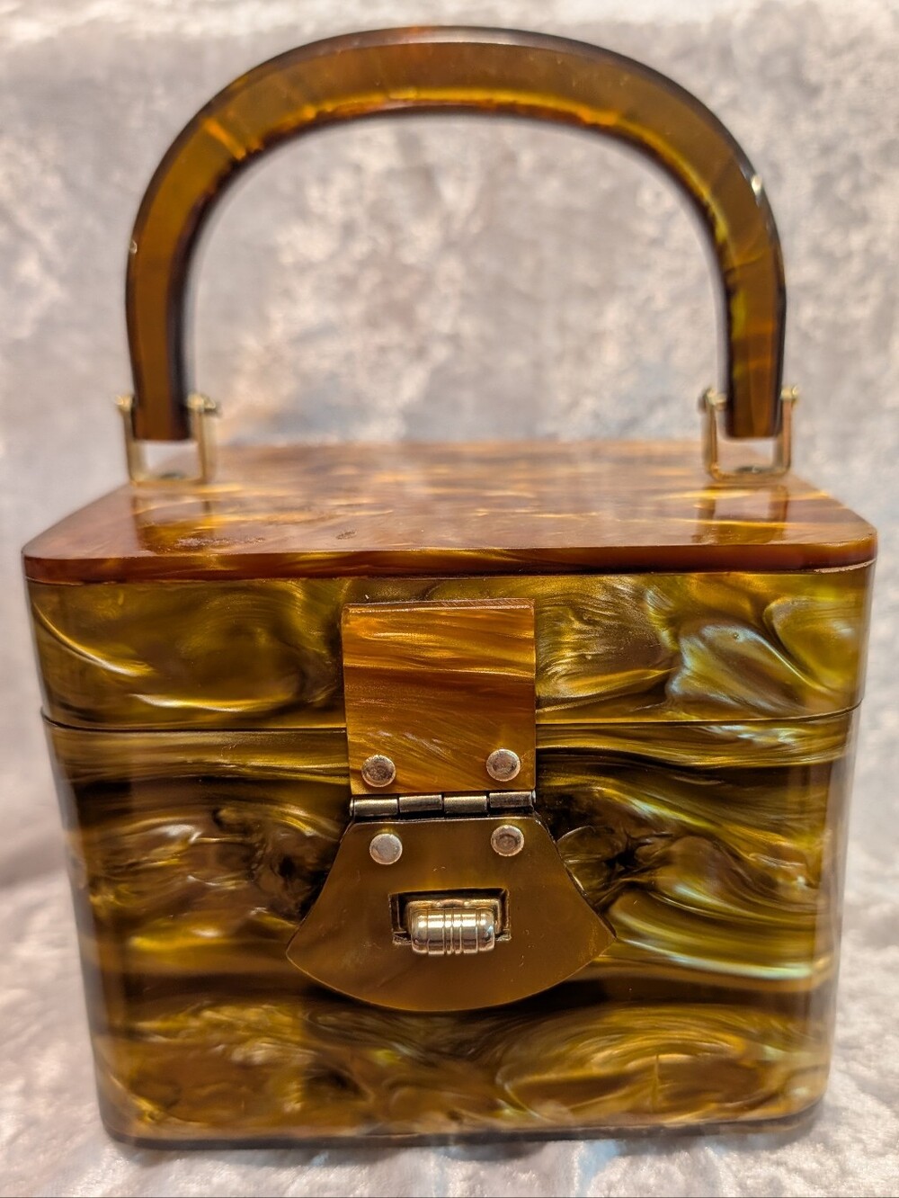 Vintage Lucite Box Handbag Marshall Field & Co